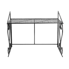 Dazone Metal Microwave Rack Shelf Kitchen Counter and Cabinet Shelf (Black)