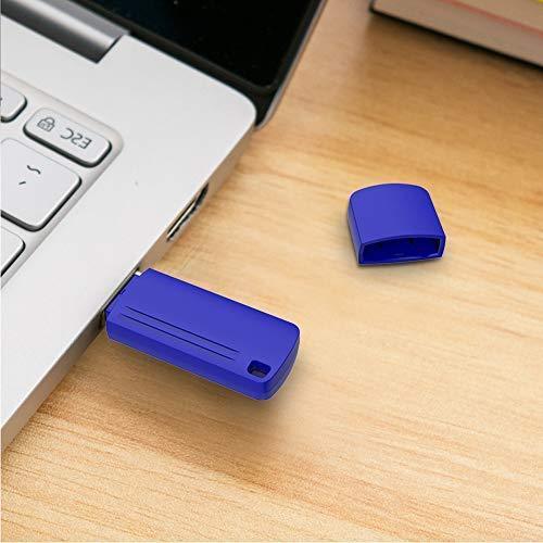 64 GB USB Flash Drive 5 Pack Bulk K&ZZ USB 2.0 Thumb Drives Memory Stick Multi Pack USB Gig Drive Flash Disk Portable Keychain Design (64GB, 5 Colors: Black Red Blue Cyan Green)