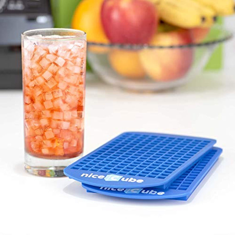 niceCube Mini Ice Cube Trays - 2 Ice Tray Set - 160 Small Cube Silicone Molds, BPA-Free, Mini Cubes Will Chill Your Drink Faster