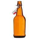 Chef's Star CASE of 12-16 oz. Easy Cap Beer Bottles with Funnel and Cleaning Brush - Amber