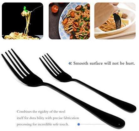 KaryHome  24-Piece Silverware  Set, Flatware Set Mirror Polished, Dishwasher Safe Service for 4, Include Knife/Fork/Spoon with Bamboo 5-Compartment Silverware Drawer Organizer Box