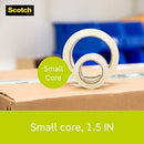 Scotch Sure Start Packaging Tape, 2 Inches x 22.2 Yards, 2-Inch Core, Clear, 6/Pack, (145-6)