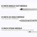 Meat Injector Kit Stainless Steel Marinade Flavor Injector Syringe with 2-oz Capacity Barrel and 3 Professional Marinade Injector Needles