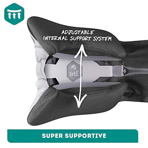 trtl Pillow Plus, Travel Pillow - Fully Adjustable Neck Pillow for Airplane Travel, Car, Bus and Rail. (Pink) Includes Water Proof Carry Bag and Setup Guide Travel Accessories