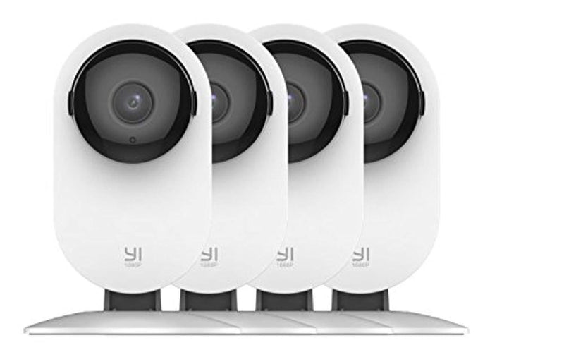 YI 4pc Home Camera, 1080p Wi-Fi IP Security Surveillance System with Night Vision, Baby Monitor on iOS, Android App - Cloud Service Available