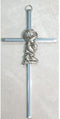 6" Blue Silk Screen Boy Wall Cross for Baby Shower, Infant Decor, Christening, Baptism or First Communion by Christian Living