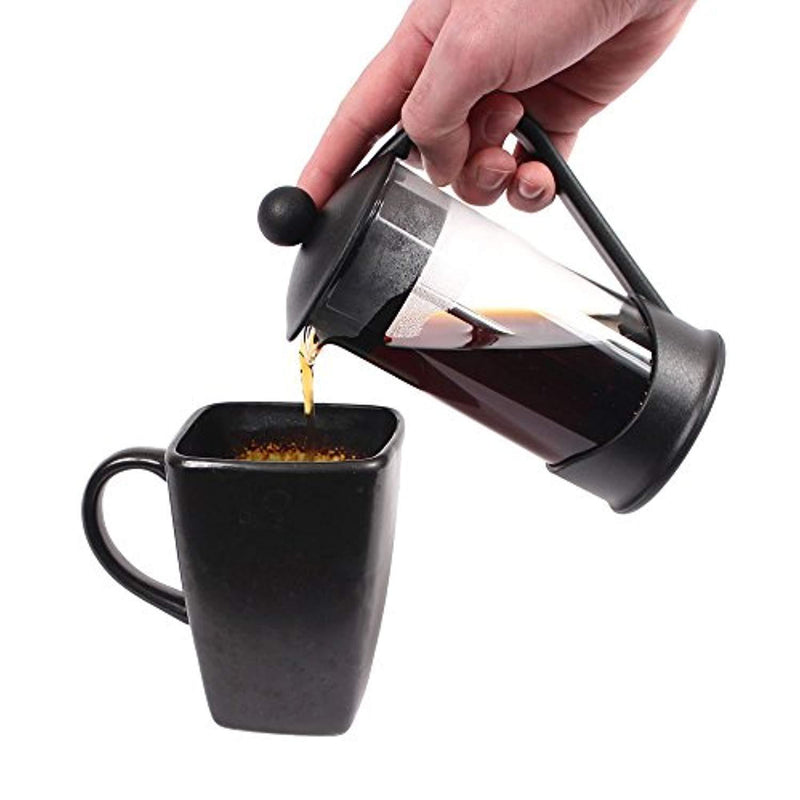 French Press Single Serving Coffee Maker by Clever Chef | Small French Press Perfect for Morning Coffee | Maximum Flavor Coffee Brewer With Superior Filtration | 2 Cup Capacity (12 fl oz/0.4 liter)