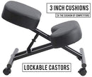 Ergonomic Kneeling Chair Home Office Chairs Thick Cushion Pad Flexible Seating Rolling Adjustable Work Desk Stool Improve Posture Now & Neck Pain - Comfortable Knees and Straight Back by Defy Desk