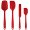 Silicone Spatula set : U-Taste 450ºF Heat-Resistant Spatula - One Piece Seamless Design, Non-Stick Silicone Rubber with Reinforced Stainless Steel Core (4 Piece Set, Red)