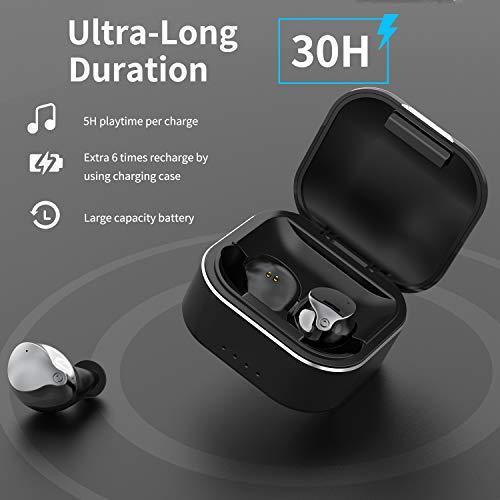 Wireless Earbuds, Cshidworld Bluetooth 5.0 Wireless Headphones, in-Ear Earphones with Charging Case, Stereo Wireless Earphones with 30Hrs Playtime, Noise Isolation, One-Step Pairing, Sports, Work Out