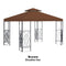 BenefitUSA Brown Double Tier Replacement 10'X10'Gazebo Canopy top Patio Pavilion Cover Sunshade plyester