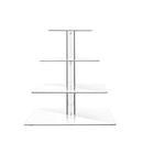 TWING 4 Tier Round Acrylic Cupcake Display Stand,Weeding Party Dessert Stand Tree Tower -Clear Display Holder Tree