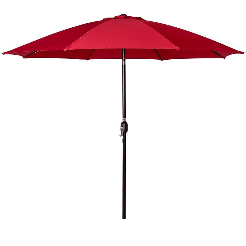 Sundale Outdoor 9 Feet Aluminum Market Umbrella Table Umbrella with Crank and Push Button Tilt for Patio, Garden, Deck, Backyard, Pool, 8 Fiberglass Ribs, 100% Polyester Canopy (Black)