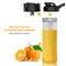 Personal Blender for Shakes and Smoothies - Powerful Drink Mixer with 20 Oz To Go Bottle, Single Use Juicer with Easy One Touch Operation, Great for Sports, Travel, Gym and Office (with Silicone Ice Cube Tray & Bottle Brush)