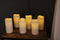 Set of 6 Outdoor 3x6 Waterproof Resin Candles with Timer and Remote and C Batteries Included