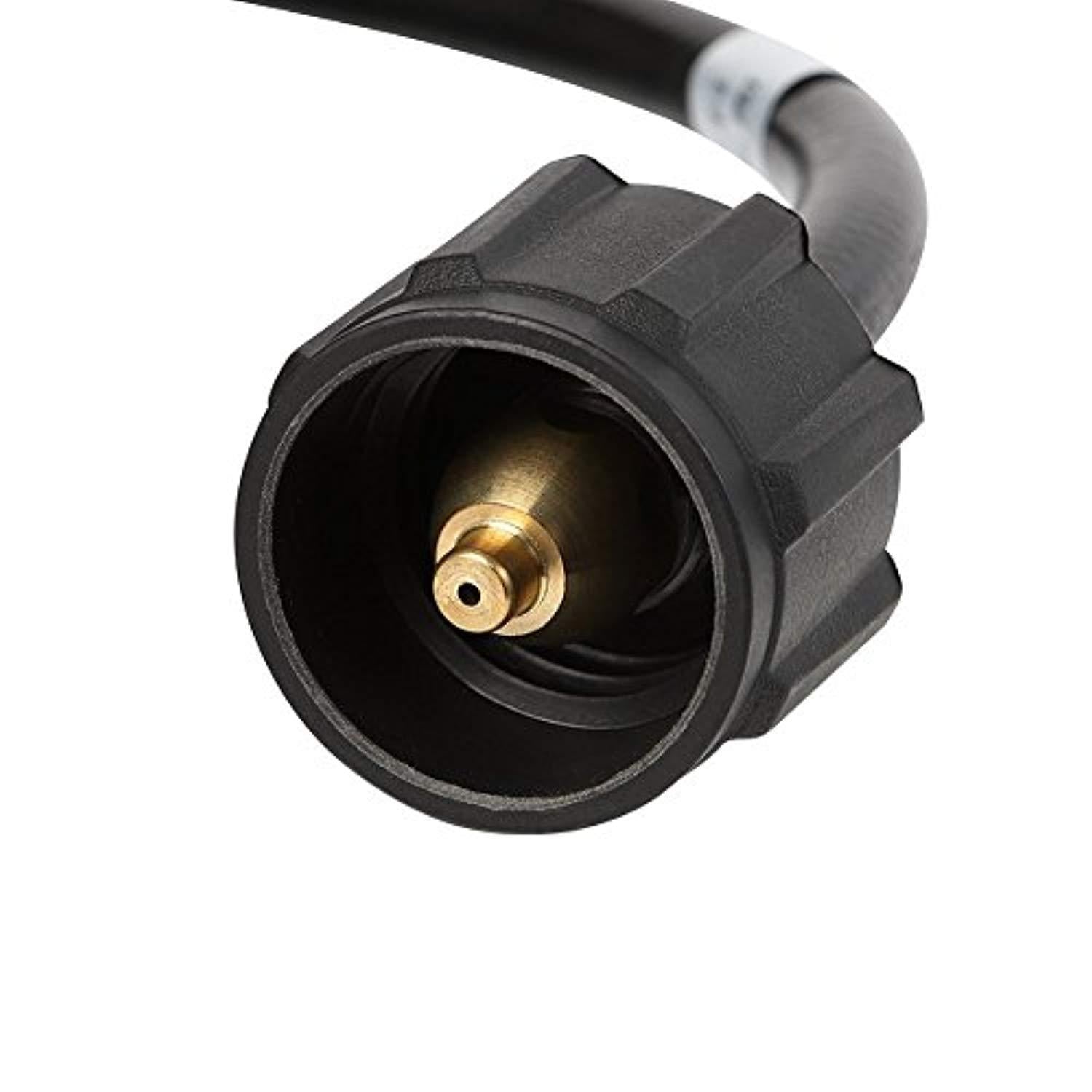 X Home 12 Feet Propane Tank Adapter Hose Assembly 1lb to 20 lb Converter for QCC1/Type 1 LP Gas Tank -Connects 1 LB Portable Appliance to 20 lb Propane Bottle