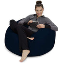 Sofa Sack - Plush, Ultra Soft Bean Bag Chair - Memory Foam Bean Bag Chair with Microsuede Cover - Stuffed Foam Filled Furniture and Accessories for Dorm Room - Navy 3'