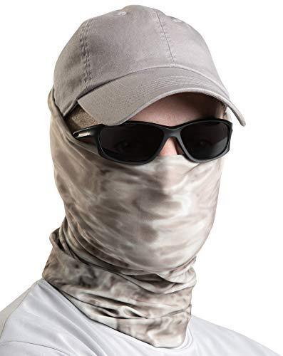 Aqua Design Fishing Hunting Masks Neck Gaiters for Men and Youth: UPF 50+ Sun Mask Protection: Camo Half Face Cover Balaclava Bandana