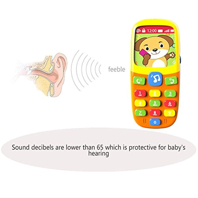 TOYK-3D Music Mobile Phone-Toddler Toys-for Kids Designed Learning Toys-Cartoon Music Phone-The Best Educational Toy Gift-Baby Cell Phone-Toys for 1 Year Old Girl-Toys for 1 Year Old Boys-Baby Toys