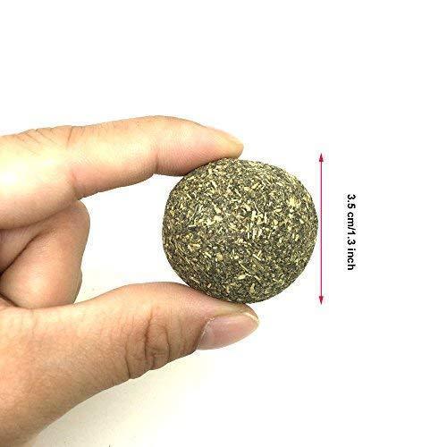 Catnip Toys Ball for Cats by Shelltech, Compressed Catnip Toy Balls Edible Cat Treats Playing Relaxing Catnip Toys 1.3 Inch Diameter 5 Pack