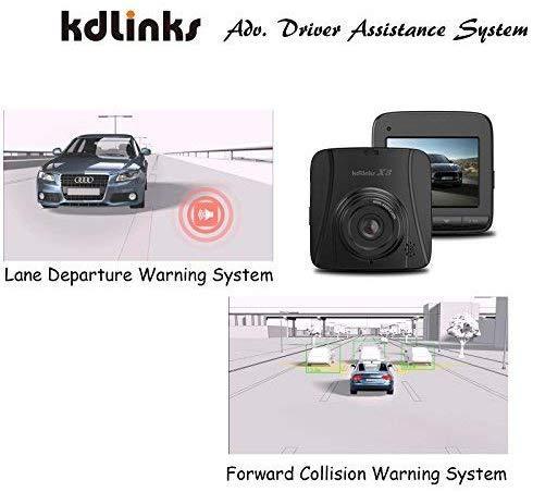 KDLINKS X3 2.7K Super HD 2688x1520 Wide Angle Dashboard Car DVR Vehicle Dash Cam with G-Sensor & WDR Night Mode & Loop Recording, Support 64/128GB