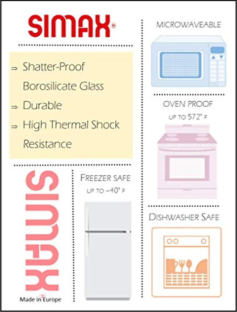 Simax Clear Glass Fluted Cake Dish, Deep | Heat, Cold and Shock Proof, Made in Europe, 10.25 Inch