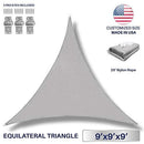 Windscreen4less 8' x 8' x 8' Sun Shade Sail Canopy in Beige with Commercial Grade (3 Year Warranty) Customized