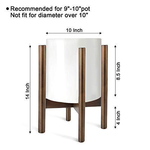 Plant Stand for Indoor & Outdoor, Fixget Detachable Wood Flower Pot Holder Planter Pot Stand Modern Home Decor Sturdy Plants Display Rack Pot Trivet Planter for House Garden Patio 10”x 14”