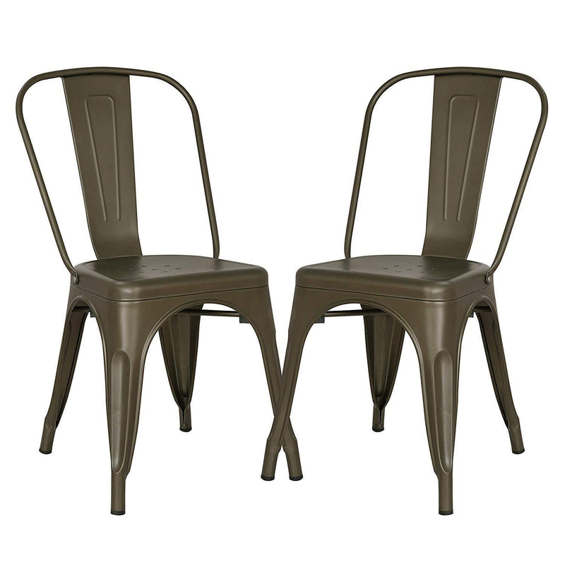 POLY & BARK EM-112-BLK-X4 Trattoria Side Chair in in Black (Set of 4)