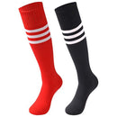 saounisi Unisex Tube Socks Stripe,2 Pairs Knee High Football Soccer Volleyball Baseball Cheerleading Team Socks