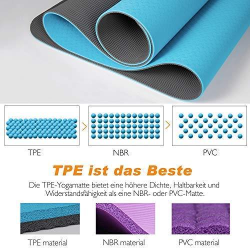 TOPLUS Yoga Mat - Classic 1/4 inch Pro Yoga Mat Eco Friendly Non Slip Fitness Exercise Mat with Carrying Strap-Workout Mat for Yoga, Pilates and Floor Exercises