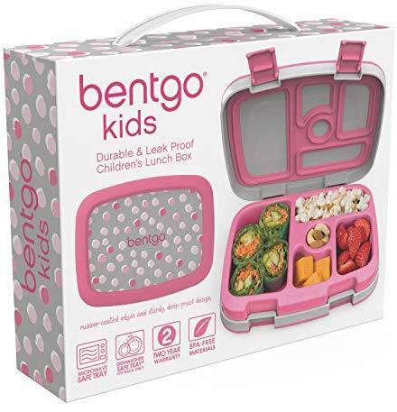Bentgo Kids Prints (Unicorn) - Leak-Proof, 5-Compartment Bento-Style Kids Lunch Box - Ideal Portion Sizes for Ages 3 to 7 - BPA-Free and Food-Safe Materials