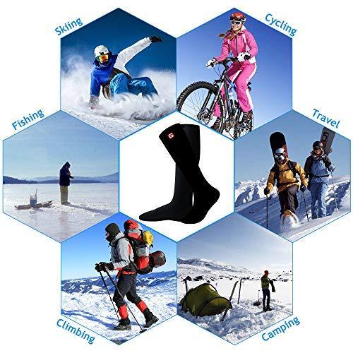 Electric Battery Heated Socks for Women Men,Winter Rechargeable Thermal Heat Socks Kit,Battery Powered Electric Heated Ski Bike Motorcycle Warm Socks Foot Warmer,Winter Sports Outdoor Thermo Socks,M/L