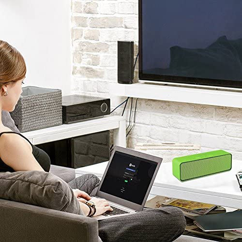 ZoeeTree S4 Wireless Bluetooth Speaker, Portable Stereo Subwoofer with HD Sound and Bass, Built-in Mic, Bluetooth 4.2, TF Card Slot, Outdoor Speakers for iPhone, iPad, Samsung etc (Green)