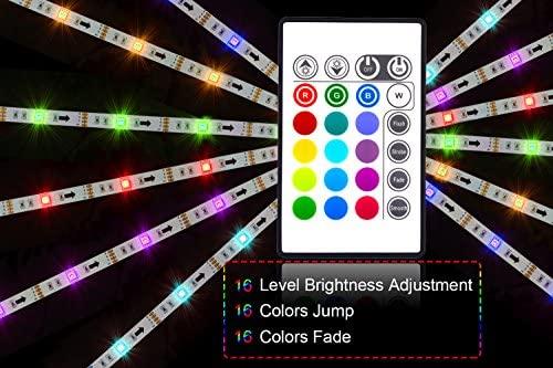 PANGTON VILLA Led Strip Lights 6.56ft for 40-60in TV, USB LED TV Backlight Kit with Remote - 16 Color Changing 5050 Leds Bias Lighting for HDTV
