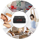 Alarm Clock Radio, LED Digital FM/AM Radio Alarm Clocks for Bedrooms Battery Backup (Black)