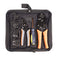 IWISS Crimping Tool Kits with Wire Stripper and Cable Cutters Suitable for Non-insulated & Insulated Cable End-sleeves Terminals or Ferrules with 5 Changeable Die Sets in Oxford Bag