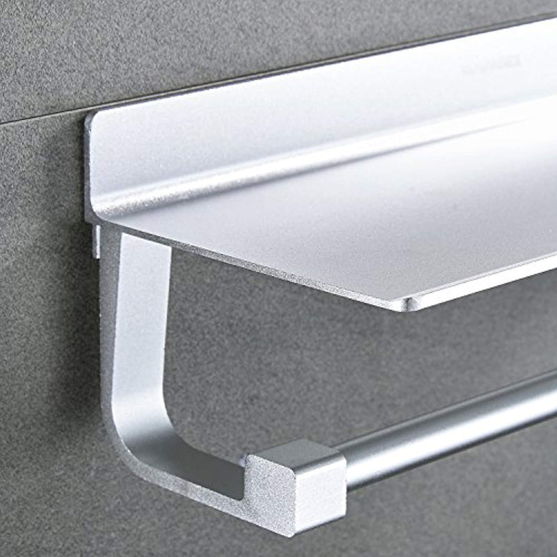 Wangel Paper Towel Holder Wall Mounted for Kitchen 13", Patented Glue + 3M Self-Adhesive, Aluminum, Matte Finish, Space Saving