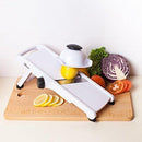 3Haus Adjustable White Professional Mandoline Slicer- Vegetable Slicer- Food Slicer- Julienne Cutter Mandolin Stainless Steel Plastic with Finger Guard - Best Christmas Gift Holiday Season Deal