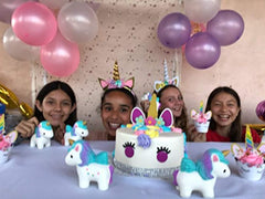 Unicorn Birthday Party Set Bundle (w/Unicorn Cake Topper & Cake Piping Kit) Unicorn Party Supplies - This magical unicorn gift and unicorn decoration set will make your kid's birthday party the BEST!