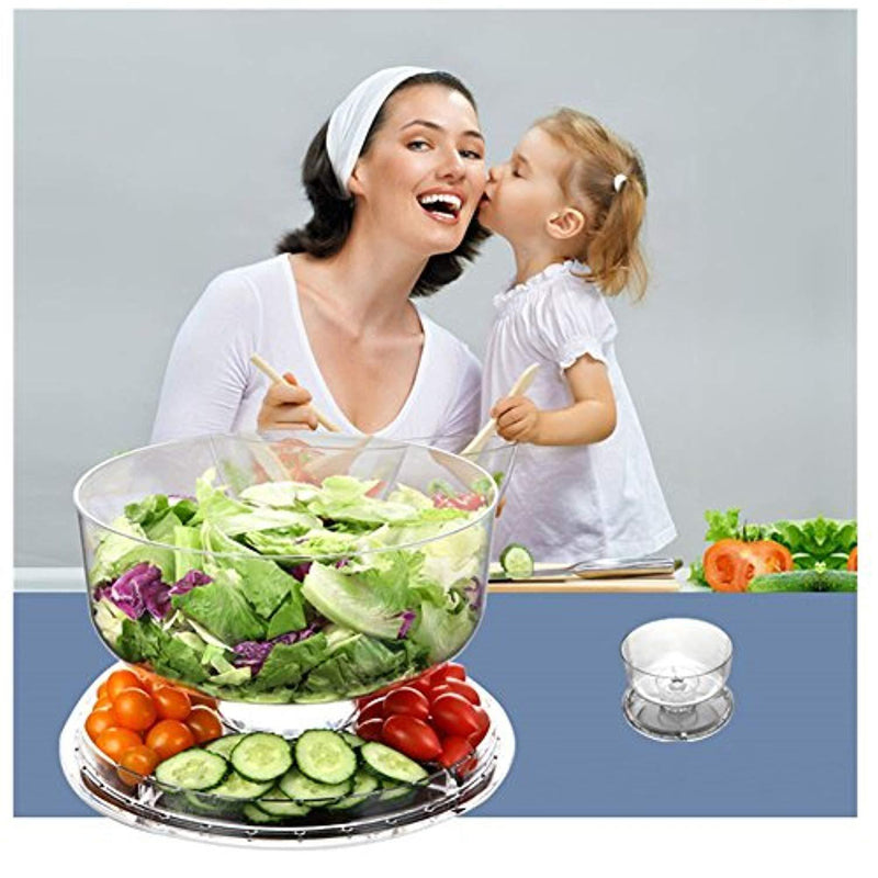 HBlife Acrylic Cake Stand Multifunctional Serving Platter and Cake Plate With Dome (6 Uses)