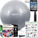 PRO MAX Exercise Ball by SmarterLife - Professional Grade Yoga Ball for Balance, Stability, Fitness, Pilates, Birthing, Therapy, Office Ball Chair, Classroom Flexible Seating