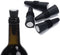 OHMAXHO Wine Stoppers (Set of 5), Silicone Wine Bottle Stopper and Beverage Bottle Stoppers, Black