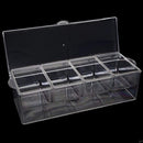 Jumbl Condiments Caddy Chilled Server Tray On Ice. 4 Big Sections Organize & Dispense Condiments With Ice Compartment Underneath. Container Made Of Shatterproof Acrylic Plastic.