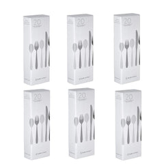 Radley & Stowe 20-Piece Flatware Solid Stainless Steel Silverware Set (Designer Grade with Matte Finish Handle) (8-Set (40-piece))