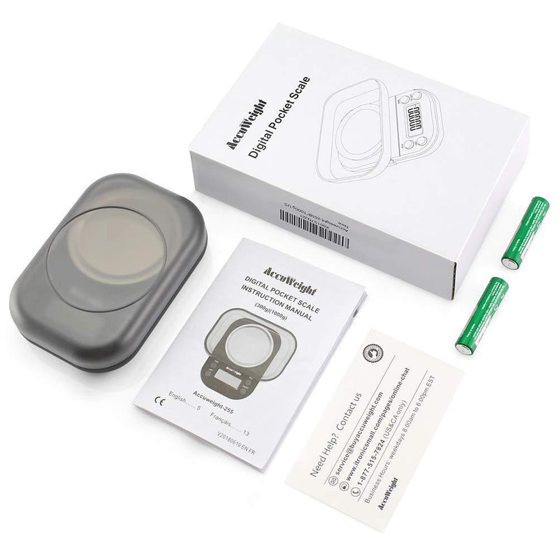 AccuWeight Mini Pocket Gram Scale for Jewelry Digital Food Kitchen Scale with Tare and Calibration 1000 by 0.1g Weight Scale