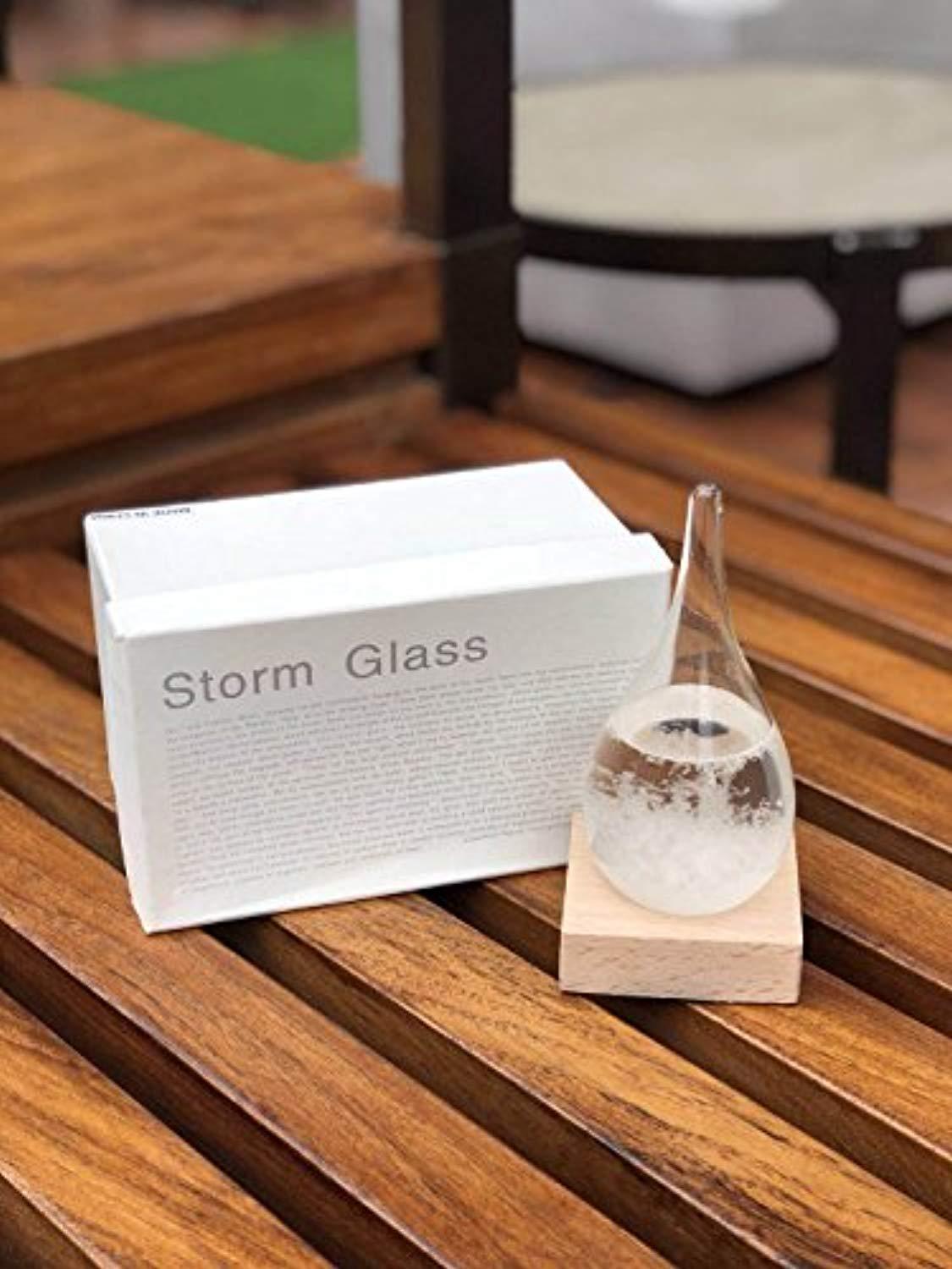MariBeatty Storm Glass Crystal Weather Predictor Home Decoration Weather Forecast Bottle Barometer Office Crafts Gift Droplet Desktop Decor Crafts Conversation Piece