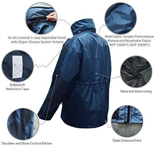 Navis Marine Coastal Sailing Jacket with Bib Pants Fishing Rain Suit Foul Weather Gear