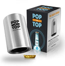PoptheTop Automatic Beer Bottle Opener : (Stainless) - Great gift - Bottle cap collector best find! Push down & bottle caps pops off. No bending or damage to caps.