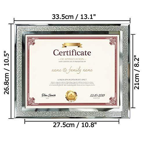 Amazing Roo 2 Pack 8.5x11 Picture Frames Tabletop Display 8.5 by 11 Inch Document Certificates Diploma Glass Photo Frame